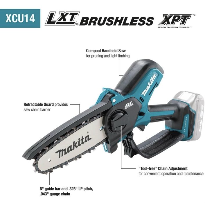 Міні-пила акумуляторна Makita XCU14Z