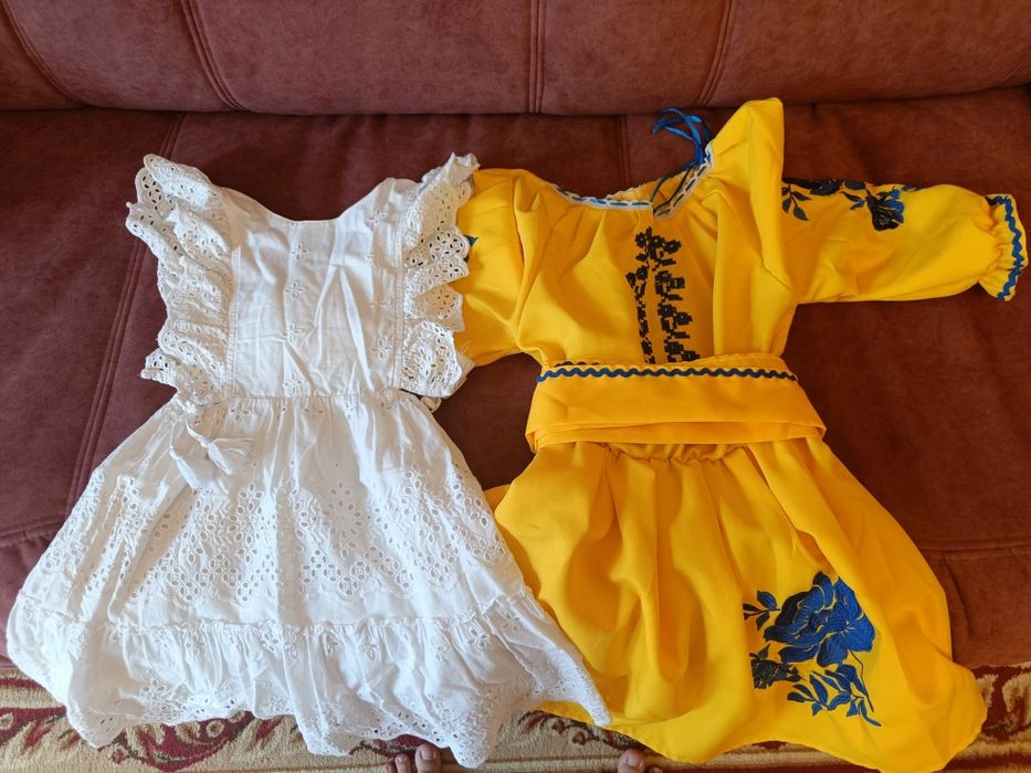 Сукні для дівчинки 122–128 см Zara + ексклюзивна вишиванка-сукня