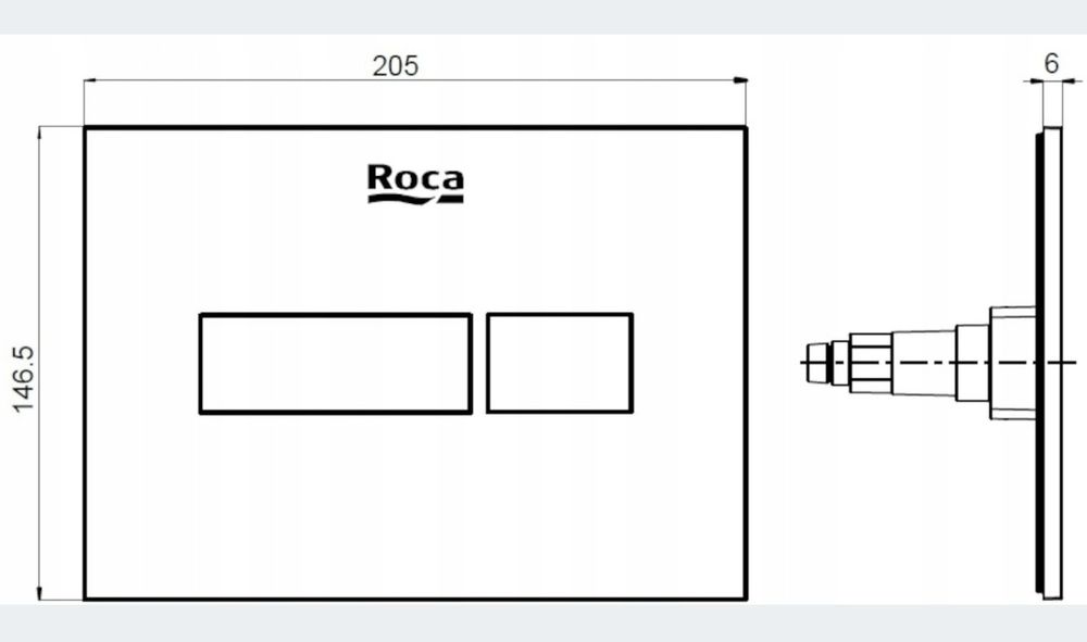 Przycisk Roca WC Sanit Duplo Nova czarny