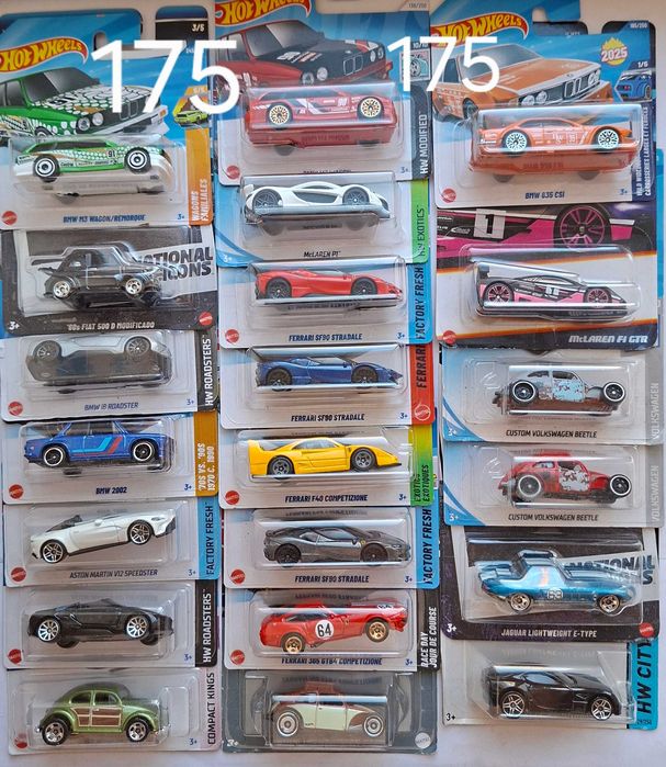 Моделі машинок хот вілс Європа Ауді, бмв, феррарі, фольксваген від 90