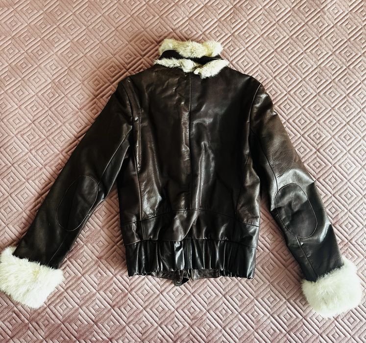 Casaco  bomber pele castanho,