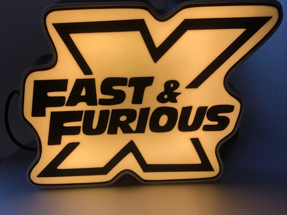Caixa de Luz Fast & Furious - Decoração Cinematográfica