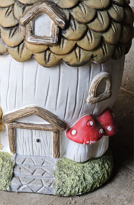 Figurka Grzyb Szyszka Xl Ogrodowa Duża 35Cm