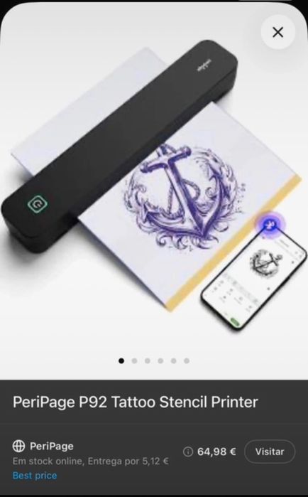 Impressora térmica para tatuagens