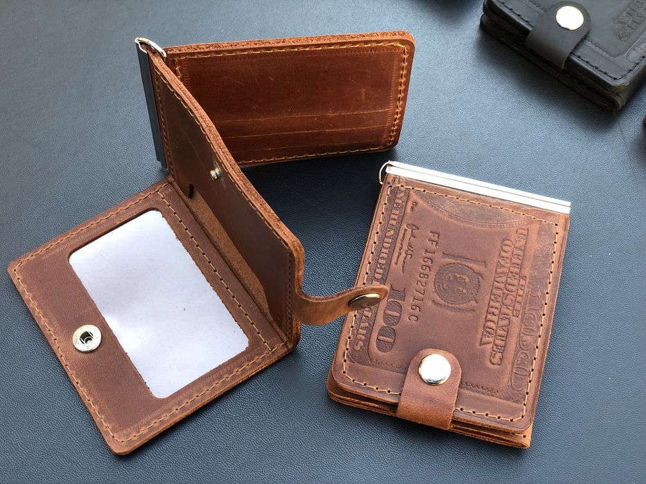 Кошелёк «зажим» из натуральной кожи оптом