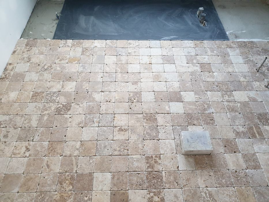 Pedra beje travertino 10x10