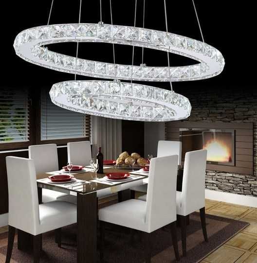 Lampa wisząca WOBAKO OLIVIA żyrandol LED kryształki 36W NOWY
