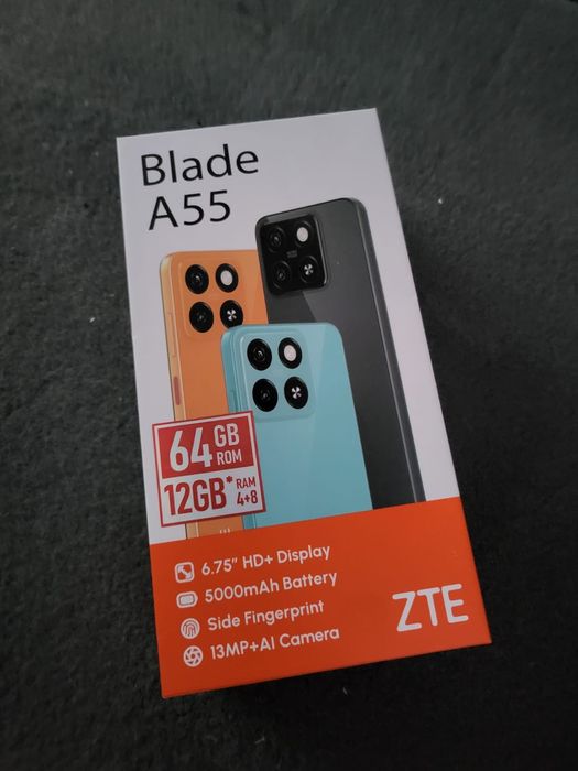 Nowy smartfon Zte blade A55 13mpix 5000mAh 6.7cala z2450 64gb/4gb