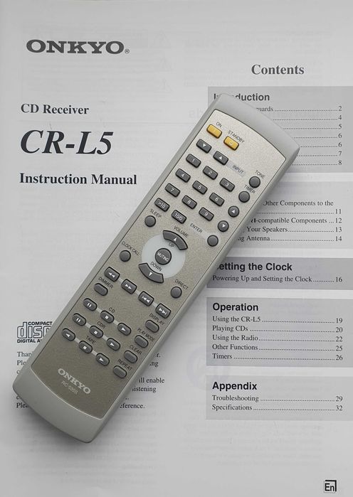 оригінал HiFi CD ресивер Onkyo CR-L5, норм.стан