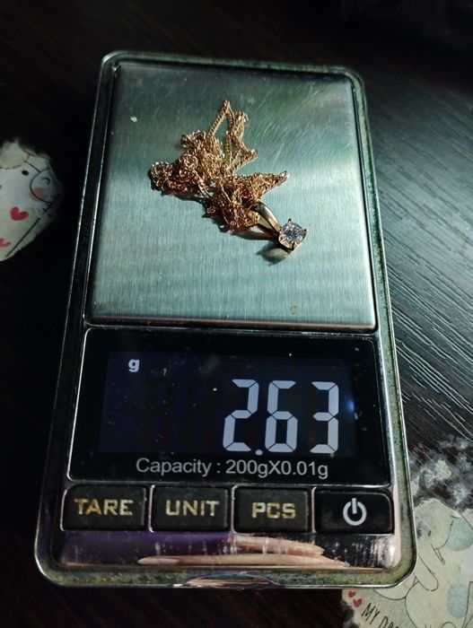 Золотая цепочка с кулончиком 2.63 грамма 50 см