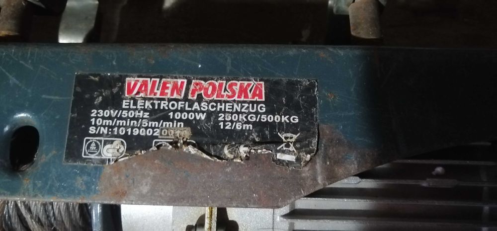 Wciągarka elektryczna 1000W, udźwig do 500kg