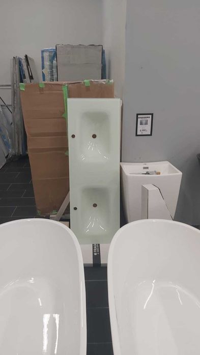 Podwójna umywalka szklana