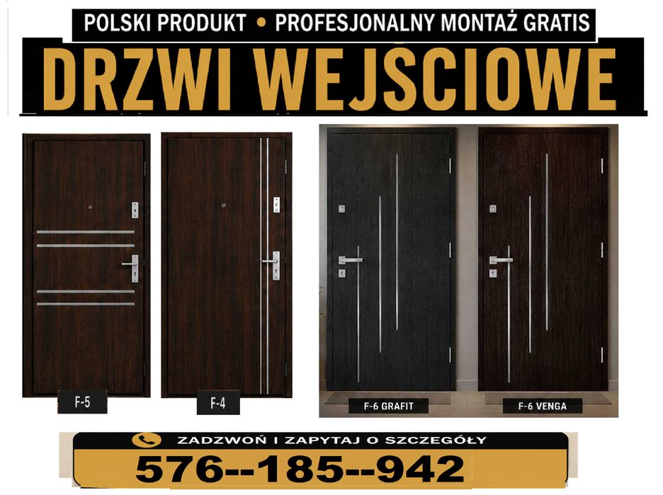 Drzwi zewnętrzne-wejściowe z montażem GRATIS ,ANTYWŁAMANIOWE