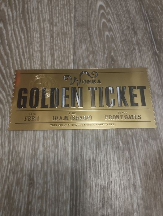 Золотой билет Вонка.