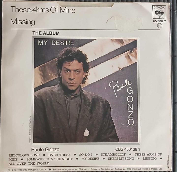Paulo Gonzo - These Arms Of Mine (Vinil 7")