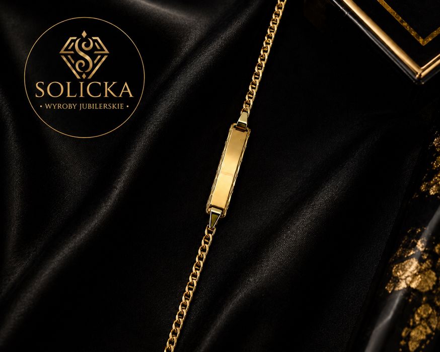 Złota bransoletka 585 dł.13 cm waga 1,38 g