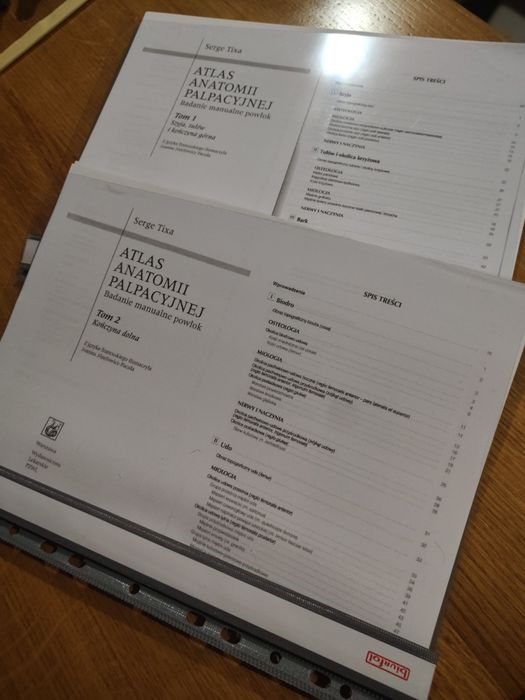 Atlas Anatomii Palpacyjnej Serge Tixa tom 1 i 2