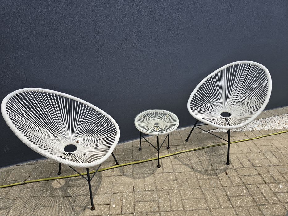 Conjunto jardim mesa + caldeirões
