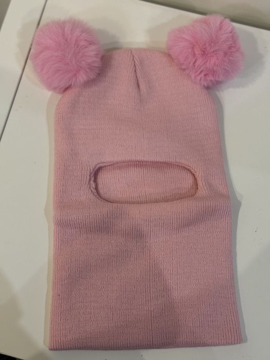 Шапка-балаклава для дівчинки 0-2 рочків НОВА