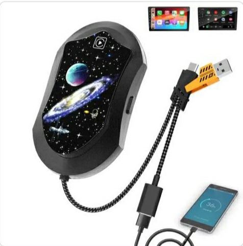 Бездротовий адаптер CarPlay та Android Auto 3-в-1 eMjollRay 2025,