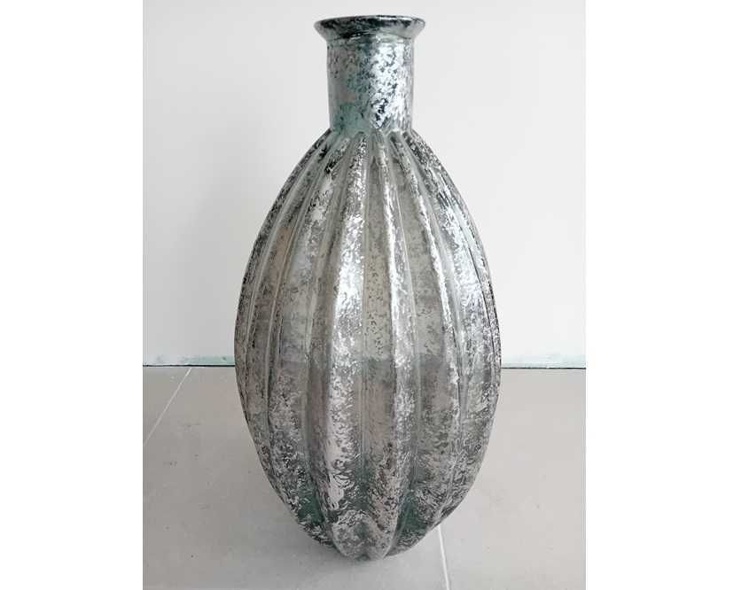 Vaso decoração cinza prata
