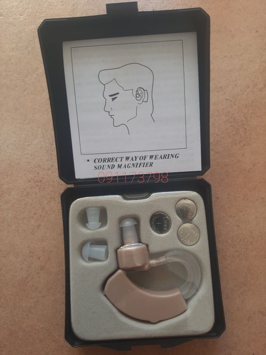 Надійний слуховой аппарат + Силіконові вкладиші 3 шт. + Батарейки