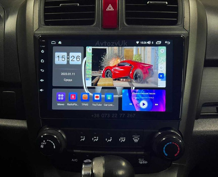 Магнитола CR-V Honda CRV СРВ GPS Хонда ЦРВ Tesla 2 CarPlay Андроид 16