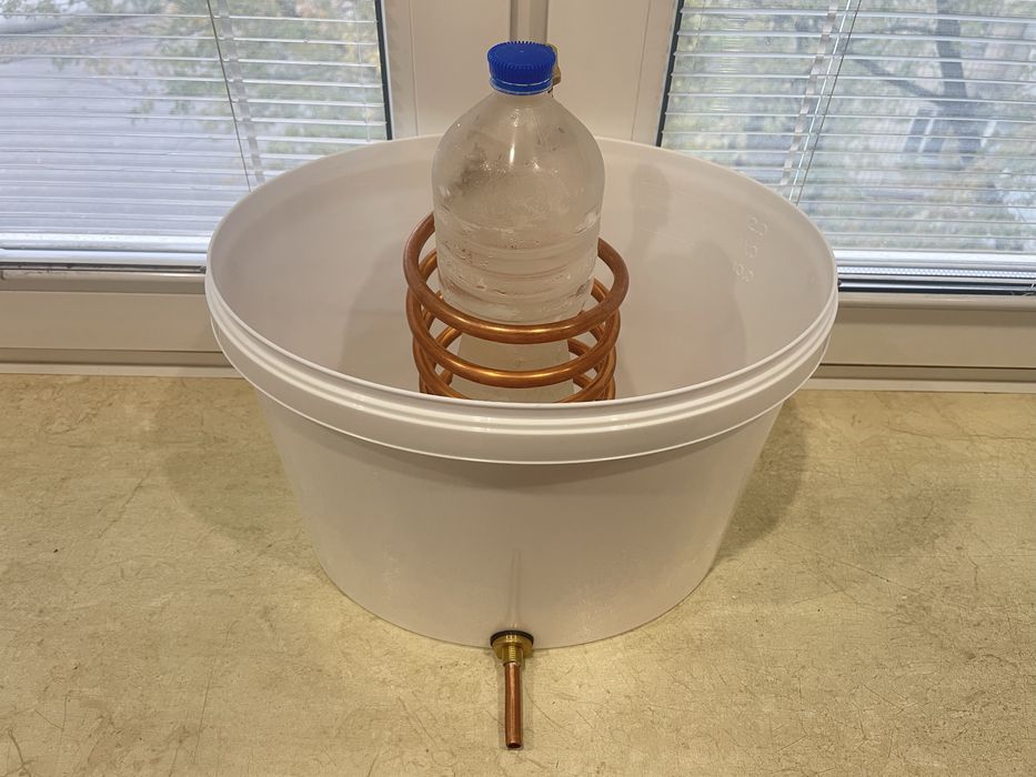 Змеевик теплообменник охладитель медный, диаметр трубки 10-13-16мм