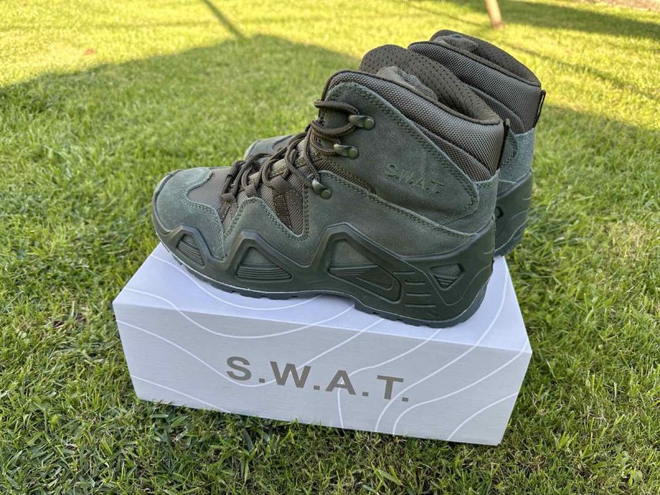 Берці SWAT WaterProof р40-46, ботінки трекінгові тактичні олива (хакі) чоловічі