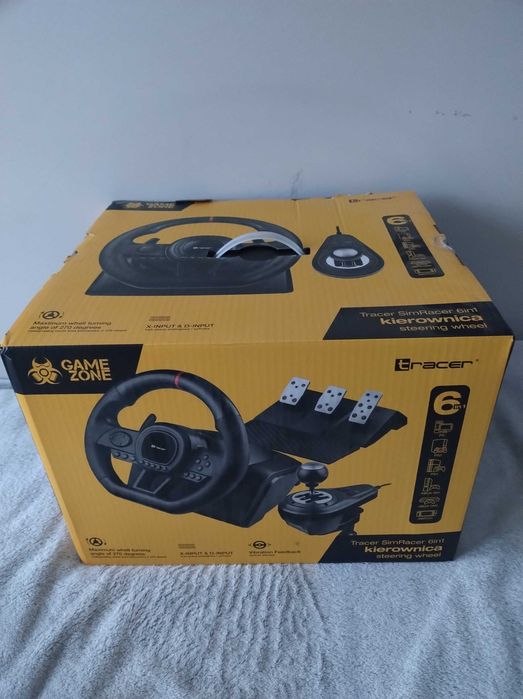 Kierownica TRACER SimRacer MANUAL Gearbox 6 in 1 [Pc/Ps4/Xbox/Switch] + Pudełko