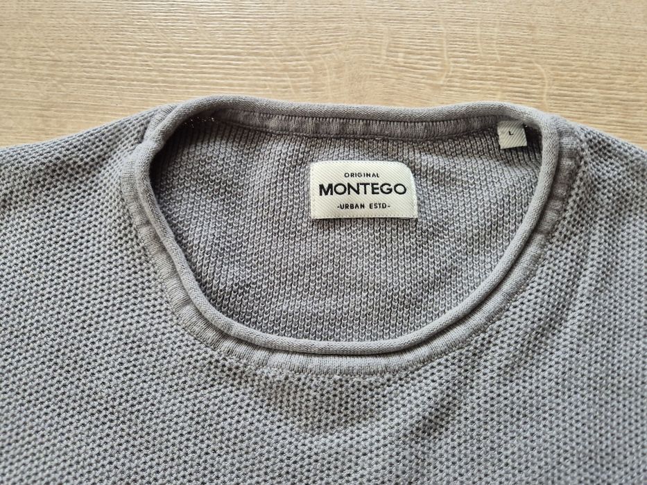 Sweter męski MONTEGO roz L szary peek&cloppenburg jak NOWY
