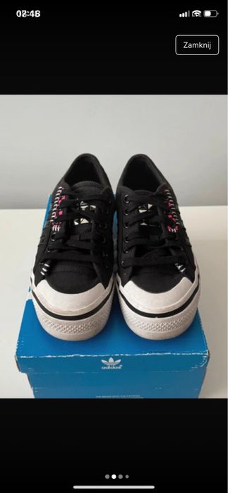 Adidas 5nizza 36 22,5 czarno biale