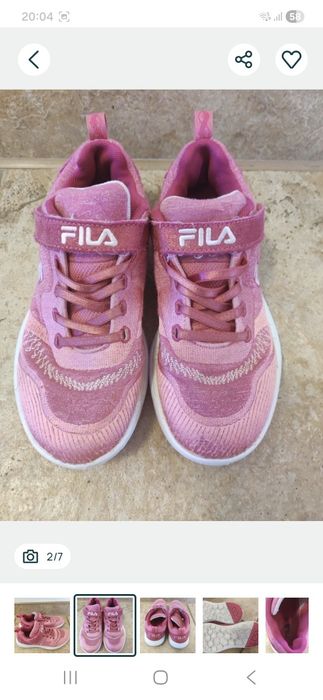 Różowe buty Fila