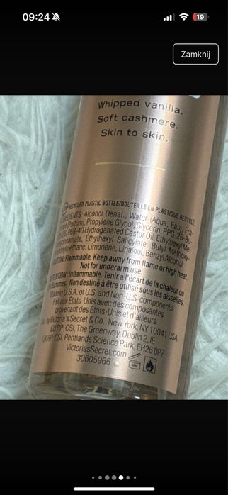 3x mgiełka Victoria’s secret bare