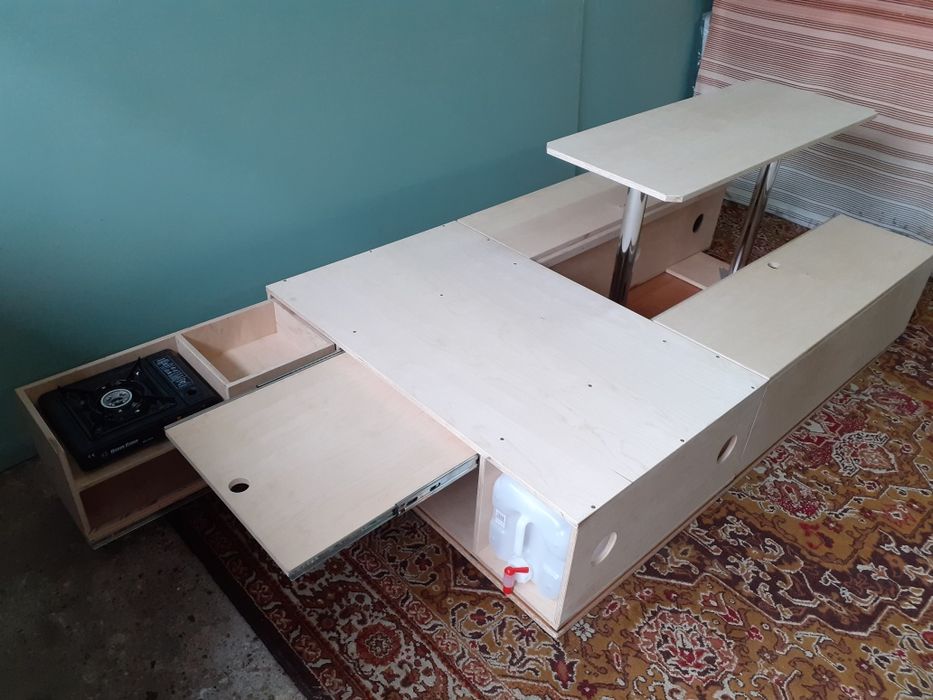 Zabudowa kamper van turystyczna wyprawowa 119x194x35cm.nowa