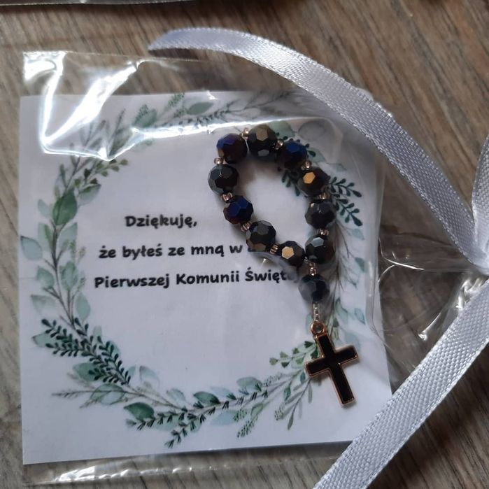 Różaniec podziękowanie  chrzest komunia