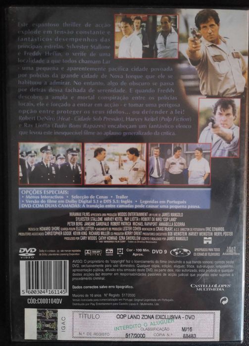 DVD "Cop Land - Zona Exclusiva"
