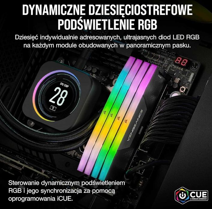 Corsair Vengeance RGB DDR5 RAM 96GB(2x48GB) 6000MHz CMH96GX5M2E6000Z36
