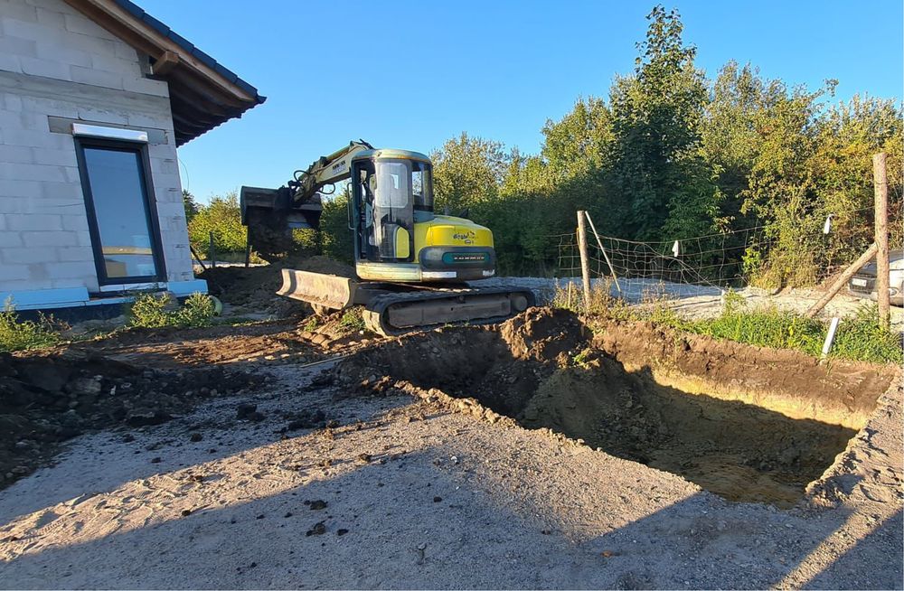 ROBOTY Usługi ziemne , wynajem , transport,  koparka ,  minikoparka