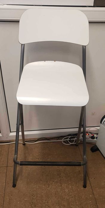 IKEA FRANKLIN HOKER  składany biały, taboret