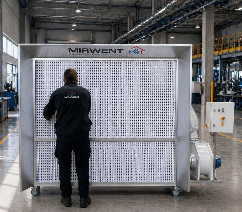 Mobilna ściana lakiernicza MIRWENT 2500x 1800 Ex ATEX komplet