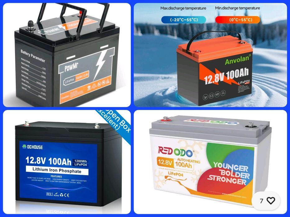 Акумулятор Lifepo4 12v 100ah Redodo Anvolan Powmr