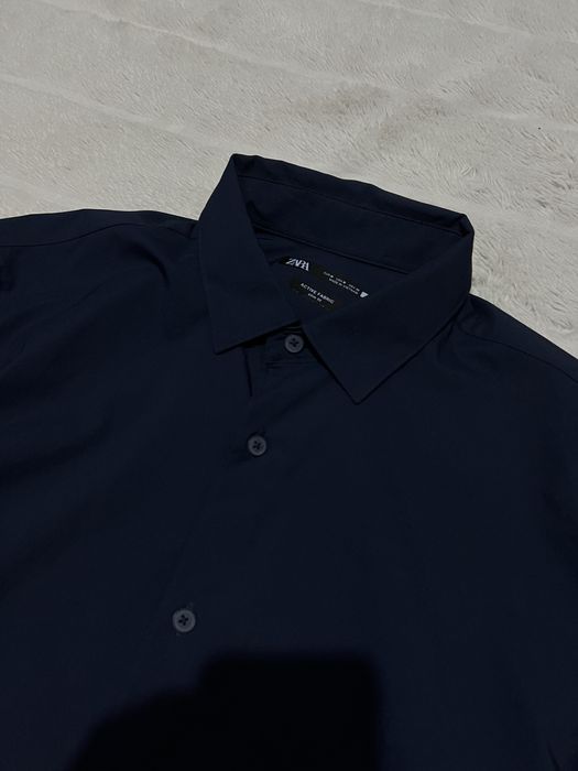 ZARA (M) Slim Fit класична сорочка чоловіча оригінал темно-синя парадн