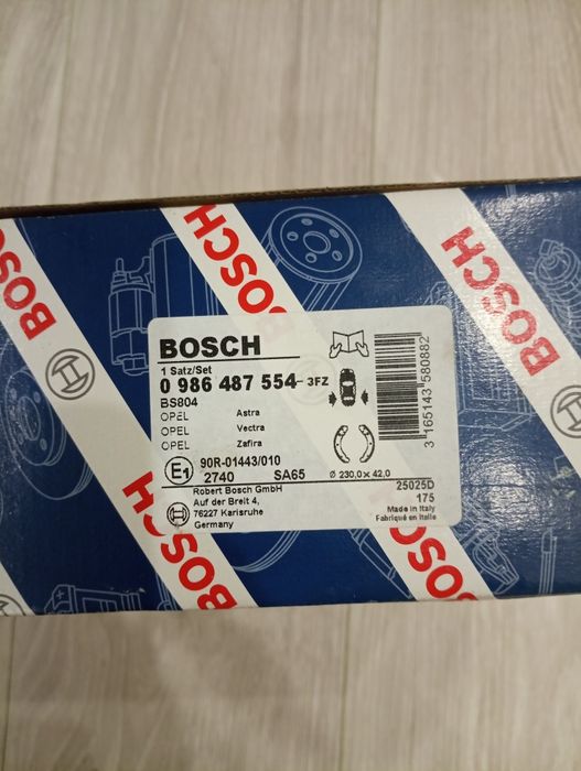 Колодки задние барабанные на Opel по фирме bosch