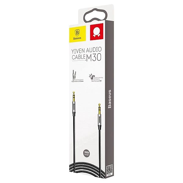 Baseus Yiven M30 kabel audio stereo AUX 3,5 mm męski mini jack 1,5m sr