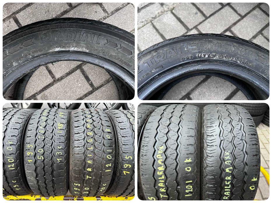 Opona Opony LAWETA PRZYCZEPA 195/50R13C 104/101N M+S Maxxis Trailermax