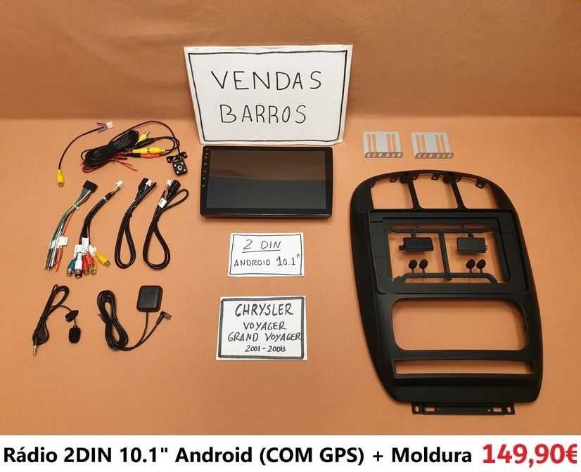 (NOVO) Rádio 2DIN • CHRYSLER Voyager / Grand Voyager • Android 4+64GB