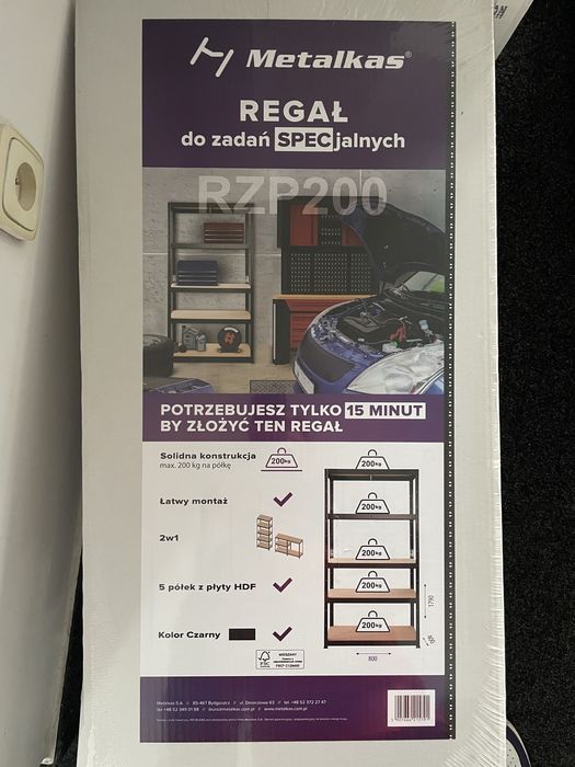 Regal magazynowy RZP 200 Metalklas 200kg na polke/ 179x80x40 NOWE