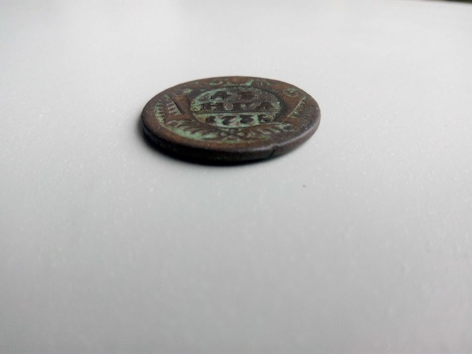 Артефакт Денга 1735 года царськая монета Руси