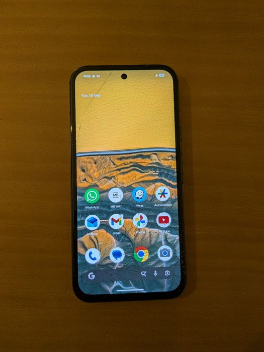 Google Pixel 8a 128 GB (Obsidiana) - ecrã partido, 100% funcional